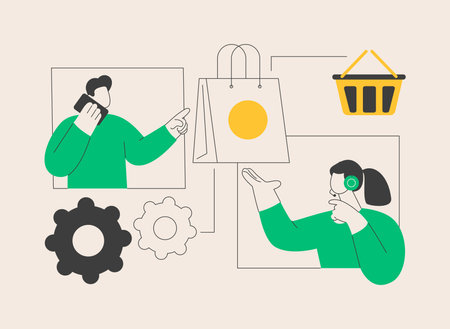 Call for load products abstract concept vector illustration.のイラスト素材