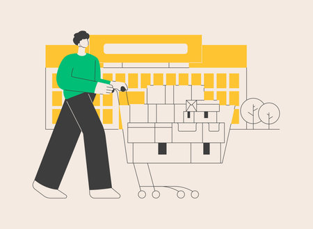 Big box store abstract concept vector illustration.のイラスト素材