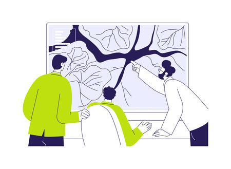 Remote sensing abstract concept vector illustration.のイラスト素材