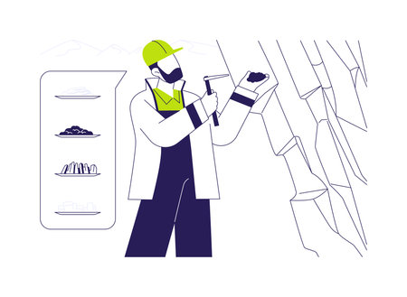 Soil monitoring abstract concept vector illustration.のイラスト素材