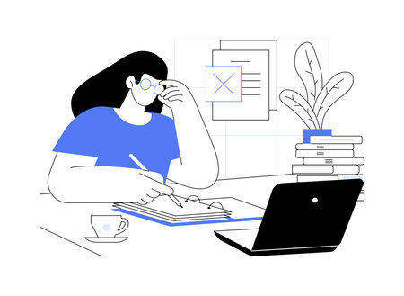 Difficulty with taxes isolated cartoon vector illustrations.のイラスト素材
