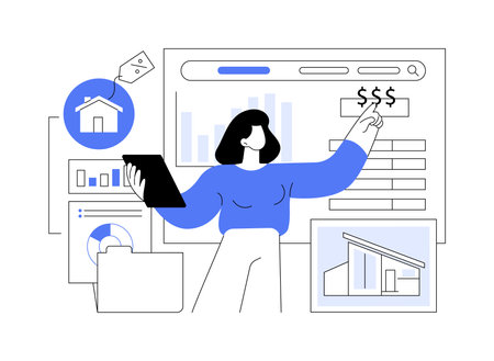 Real Estate valuation isolated cartoon vector illustrations.のイラスト素材
