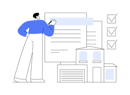 Property management isolated cartoon vector illustrations.のイラスト素材