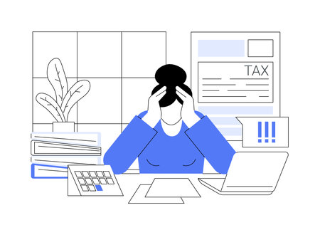 Tax deadline isolated cartoon vector illustrations.のイラスト素材