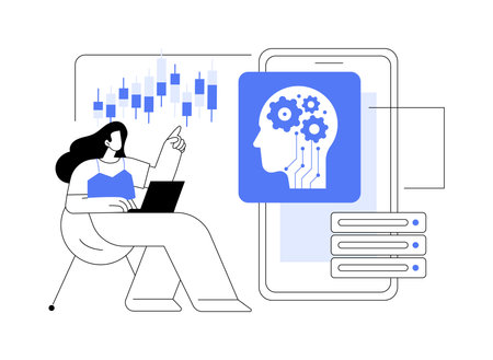 Trading bot isolated cartoon vector illustrations.のイラスト素材