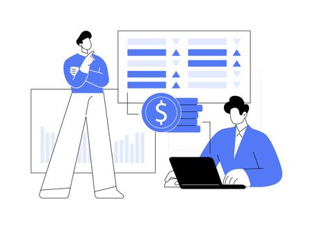 Stock market trader isolated cartoon vector illustrations.のイラスト素材