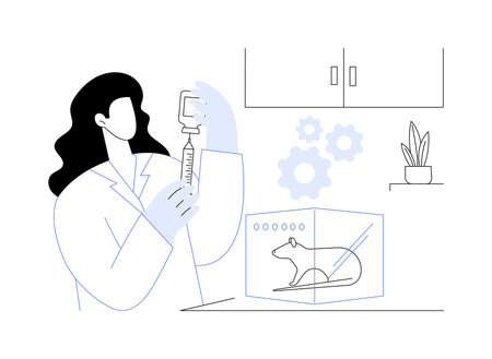 Preclinical research abstract concept vector illustration.のイラスト素材