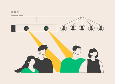 People counter system abstract concept vector illustration.のイラスト素材