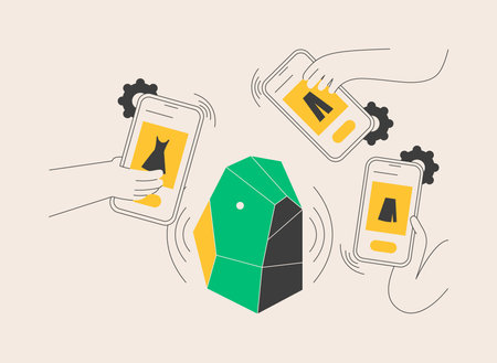 Beacons abstract concept vector illustration.のイラスト素材