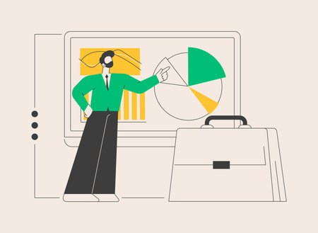 Business information system abstract concept vector illustration.のイラスト素材