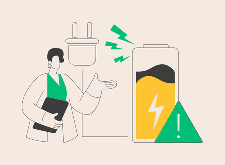 Safety battery abstract concept vector illustration.のイラスト素材