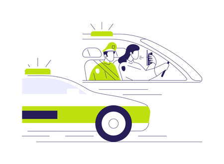 Police emergency operation abstract concept vector illustration.のイラスト素材