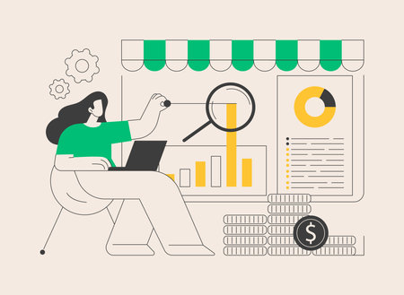 Sales index abstract concept vector illustration.のイラスト素材