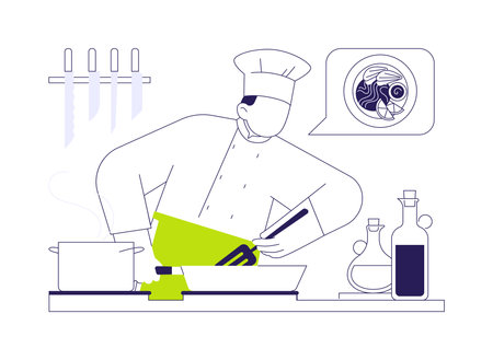 Food preparation abstract concept vector illustration.のイラスト素材