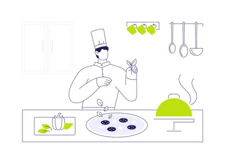 Food decoration abstract concept vector illustration.のイラスト素材