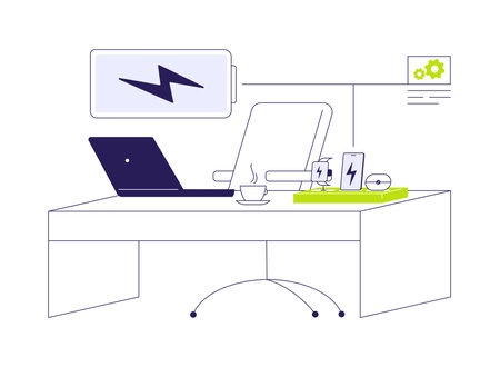Charging station abstract concept vector illustration.のイラスト素材
