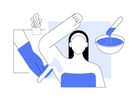 Waxing isolated cartoon vector illustrations.のイラスト素材