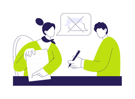 Non-disclosure agreement abstract concept vector illustration.のイラスト素材
