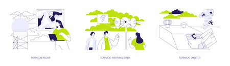 Tornado abstract concept vector illustrations.のイラスト素材