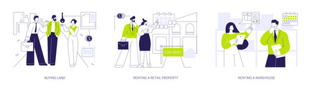 Real estate deals abstract concept vector illustrations.のイラスト素材