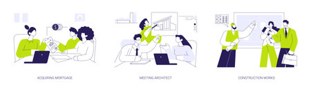 New property building abstract concept vector illustrations.のイラスト素材