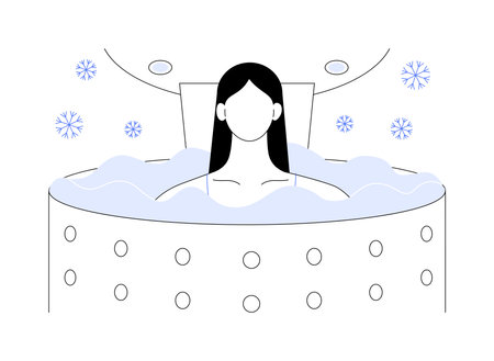 Cryotherapy isolated cartoon vector illustrations.のイラスト素材