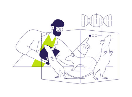 Animal study abstract concept vector illustration.のイラスト素材