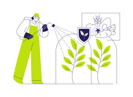 Biological crop protection products abstract concept vector illustration.のイラスト素材