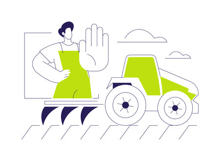 Reduction of tillage abstract concept vector illustration.のイラスト素材