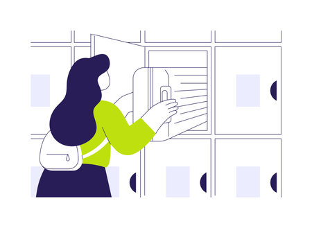 Luggage storage abstract concept vector illustration.のイラスト素材
