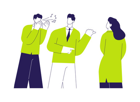 Harassment at a workplace abstract concept vector illustration.のイラスト素材