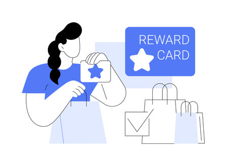 Customer reward card isolated cartoon vector illustrations.のイラスト素材