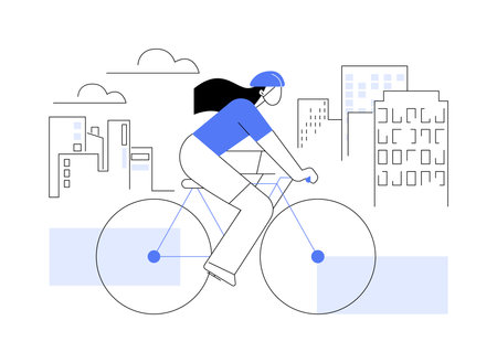 Road cycling isolated cartoon vector illustrations.のイラスト素材
