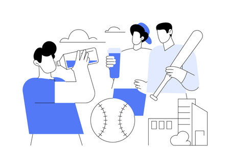 After baseball game isolated cartoon vector illustrations.のイラスト素材