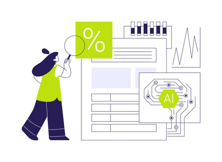 AI-Driven Credit Risk Assessment abstract concept vector illustration.のイラスト素材