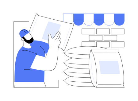 Construction supplies isolated cartoon vector illustrations.のイラスト素材