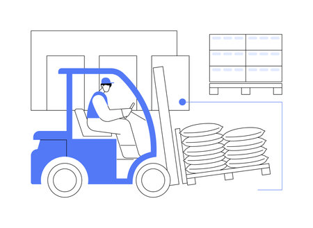 Loading service isolated cartoon vector illustrations.のイラスト素材