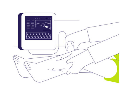 Doppler ultrasound abstract concept vector illustration.のイラスト素材