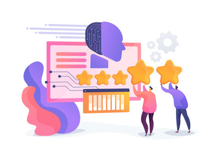 AI-Enabled Product or Service Enhancements abstract concept vector illustration.のイラスト素材