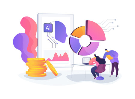 AI-Measured Campaign Success abstract concept vector illustration.のイラスト素材