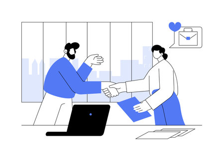 Getting a job abstract concept vector illustration.のイラスト素材