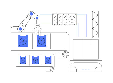 Appliance components manufacturing abstract concept vector illustration.のイラスト素材