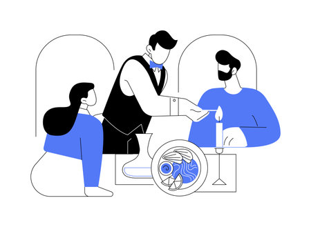 Top waiter abstract concept vector illustration.のイラスト素材