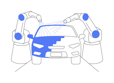 Paint shop abstract concept vector illustration.のイラスト素材