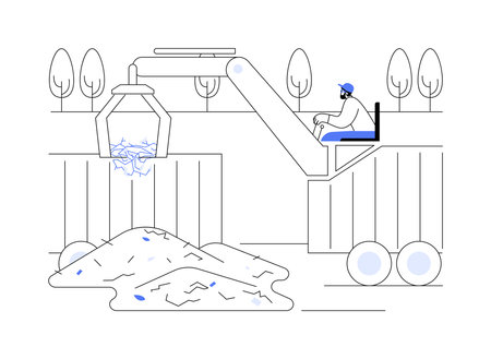 Debris cleanup abstract concept vector illustration.のイラスト素材