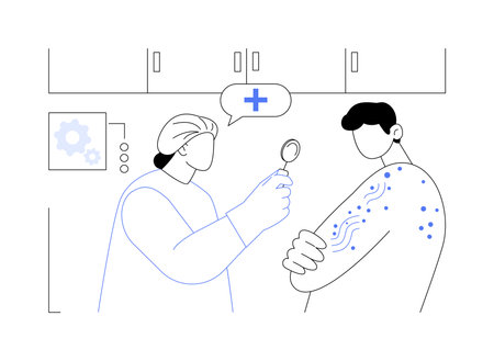 Skin rash abstract concept vector illustration.のイラスト素材