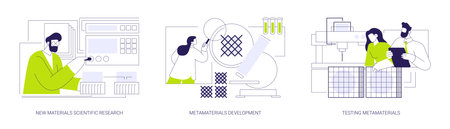Materials scientist abstract concept vector illustrations.のイラスト素材