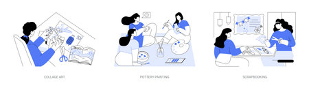 Creative workshops isolated cartoon vector illustrations seのイラスト素材