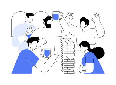 Game night isolated cartoon vector illustrations.のイラスト素材