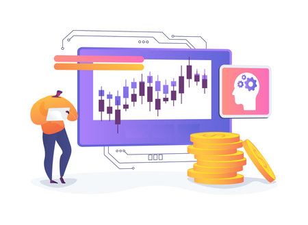 AI-Optimized Investment Portfolio Management abstract concept vector illustration.のイラスト素材